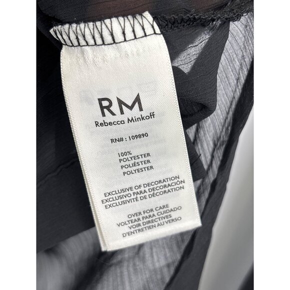 RM Rebecca Minkoff Chiffon Sheer Long Sleeve Button Up Down Blouse Small NWOT - Picture 3 of 4